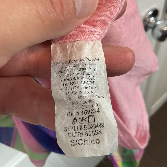 Pre-Owned Black Bead Moire Patterned Pastel Slip On Dress, Size Small - Picture 10 of 10